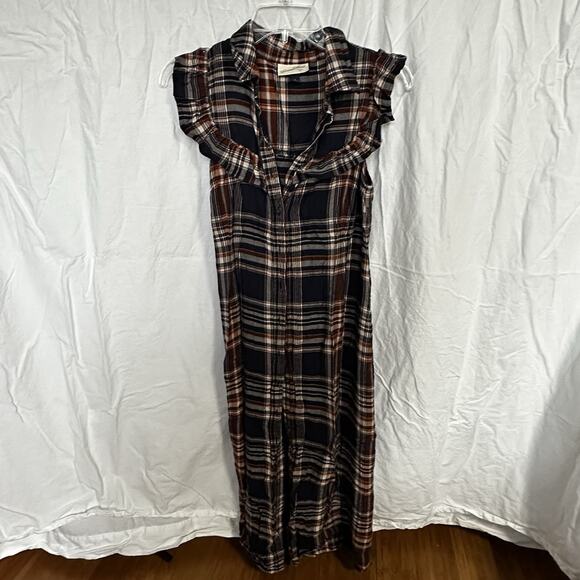 Universal Thread Goods Co Women's Plaid Fall Button Down Shirt Dress Size Small - Picture 2 of 5